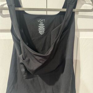 LOFT Charcoal Sleeveless Blouse